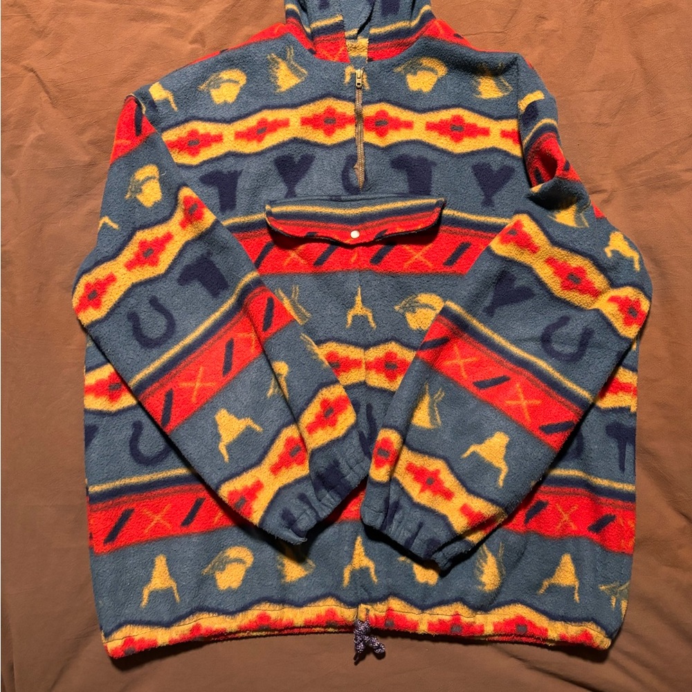 Vintage western fleece hoodie.